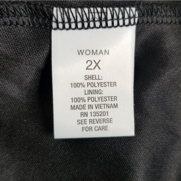 Roz & Ali Blue & Black Top Size 2X - Picture 13 of 13